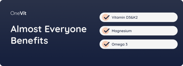 The almost everyone benefits trio of supplements